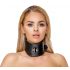 Black Bad Kitty - Faux Leather Collar with Ring