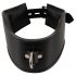 Bad Kitty - leren halsband met ring (zwart)