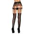 Cottelli - Embellished Open Stockings (Black-Red)