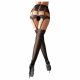 Cottelli - Embellished Open Stockings (Black-Red)  - 3