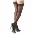 Cottelli - Black Thigh Highs with Stripe  - 2/M