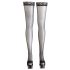 Cottelli - Black Thigh Highs with Stripe  - 3/M-L