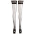 Cottelli - Satin Thigh Highs (Black)  - 3/M-L