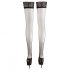 Cottelli - Satin Thigh Highs (Black)  - 3/M-L