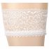 Cottelli - Satin Thigh-Highs (White)