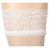 Cottelli - Satin Thigh-Highs (White)  - 2/M