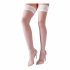 Cottelli - Satin Thigh-Highs (White)  - 4/L