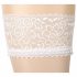 Cottelli - Satin Thigh-Highs (White)  - 4/L