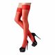 Cottelli - Satin Thigh Highs (Red)  - 3/M-L