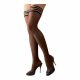 Cottelli - Black Thigh Highs with Striped Trim  - 2/M