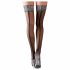 Cottelli - Thigh Highs with Silver Lace Trim  - 4