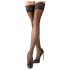 Cottelli - Thigh-high stockings with 11 cm wide lace trim (black) - 3