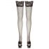 Cottelli - Thigh-high stockings with 11 cm wide lace trim (black) - 3