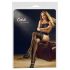 Cottelli - Thigh-high stockings with 11 cm wide lace trim (black) - 4