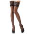 Cottelli - floral lace hold-up stockings (black)