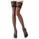 Cottelli - floral lace hold-up stockings (black)