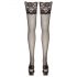 Cottelli - floral lace hold-up stockings (black) - 3