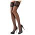 Cottelli - floral lace hold-up stockings (black) - 4