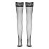 Cottelli - Fishnet Thigh Highs with Wide Lace Trim (Black)