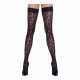 Cottelli Legwear - leopardimustriga reite sukk (must)