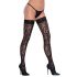 Cottelli Legwear - Leopard Print Thigh Highs (Black)  - 3