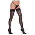 Cottelli Legwear - Leopard Print Thigh Highs (Black)  - 3