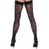 Cottelli Legwear - leopardmönstrade stay-ups (svart) - 5