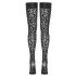 Cottelli Legwear - leopardmönstrade stay-ups (svart) - 5