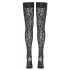 Cottelli Legwear - leopardmönstrade stay-ups (svart) - 5