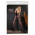 Cottelli Collection Sex Strumpfhose - sexy zvlněné punčochy (černé)  - M