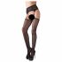 Cottelli - Decoratieve netpanty (zwart) - L/XL