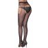 Cottelli Legwear - open, glinsterende netkousen - zwart (S-L)