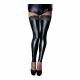 Noir - Lace Glossy Thigh Highs (Black)  - XL