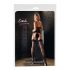 Cottelli - Striped Back Stockings with High Heel Seam (Black)