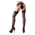 Cottelli - Striped Back Stockings with High Heel Seam (Black)  - 2