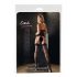 Cottelli - Striped Back Stockings with High Heel Seam (Black)  - 2