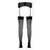 Cottelli - Back striped tights with high heel stitching (black) - 2