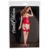 Cottelli - Striped Back Seam Stockings (Nude-Red)