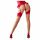 Cottelli - Striped Back Seam Stockings (Nude-Red)  - 4