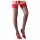 Cottelli - Black Stockings with Red Lace Trim  - 8