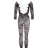 NO:XQSE - Blumiges Catsuit - Schwarz (S-L)