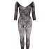 NO:XQSE - Blumiges Catsuit - Schwarz (S-L)