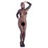 Mandy Mystery - Full Body Fishnet Bodysuit with Mask - Black (S-L)