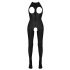 NO:XQSE - open halter nek catsuit - zwart (S-L)