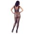 NO:XQSE - mouwloze, open net bodysuit - zwart (S-L)