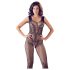 NO:XQSE - mouwloze, open net bodysuit - zwart (S-L)