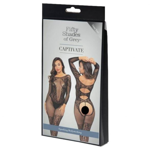 Fifty Shades Captivate - Würziger Spitzen-Overall (Schwarz)