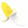 Lonely - vodoodporen vibrator z banano, ki ga je mogoče ponovno napolniti (rumeno-bel)