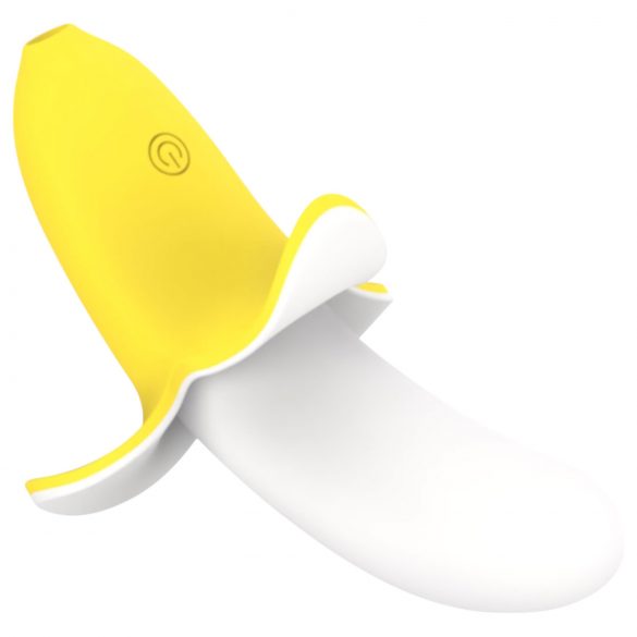 Lonely - Battery-Powered, Waterproof Banana Vibrator (Yellow-White)