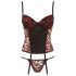 Cottelli - Rose bodice and thong (black-red)